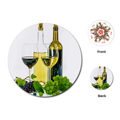 White Wine Red Wine The Bottle Playing Cards (round)  by BangZart