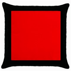 Solid Christmas Red Velvet Throw Pillow Case (black) by PodArtist