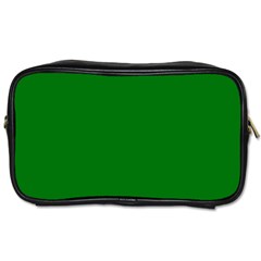 Solid Christmas Green Velvet Classic Colors Toiletries Bags 2-side by PodArtist