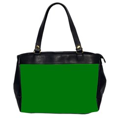 Solid Christmas Green Velvet Classic Colors Office Handbags (2 Sides)  by PodArtist