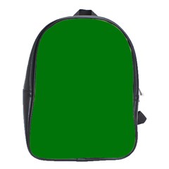 Solid Christmas Green Velvet Classic Colors School Bags (xl) 