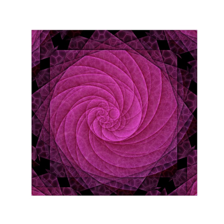 Purple Background Scrapbooking Abstract Small Satin Scarf (Square)