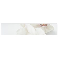 Orchids Flowers White Background Flano Scarf (small)