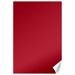 Usa Flag Red Blood Red Classic Solid Color  Canvas 24  X 36  by PodArtist