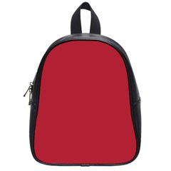 Usa Flag Red Blood Red Classic Solid Color  School Bags (small)  by PodArtist