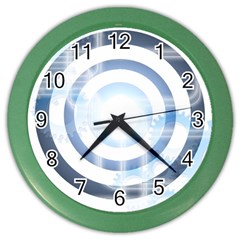 Center Centered Gears Visor Target Color Wall Clocks