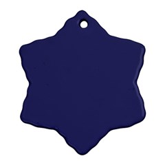 Usa Flag Blue Royal Blue Deep Blue Snowflake Ornament (two Sides) by PodArtist