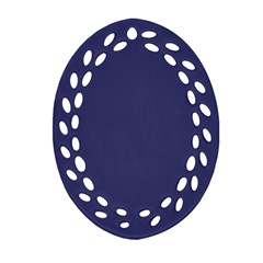 USA Flag Blue Royal Blue Deep Blue Ornament (Oval Filigree)