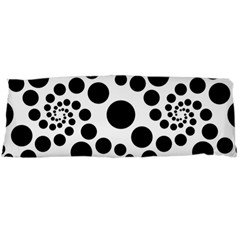 Dot Dots Round Black And White Body Pillow Case (dakimakura) by BangZart