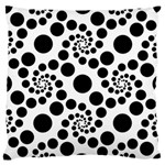 Dot Dots Round Black And White Standard Flano Cushion Case (One Side) Front