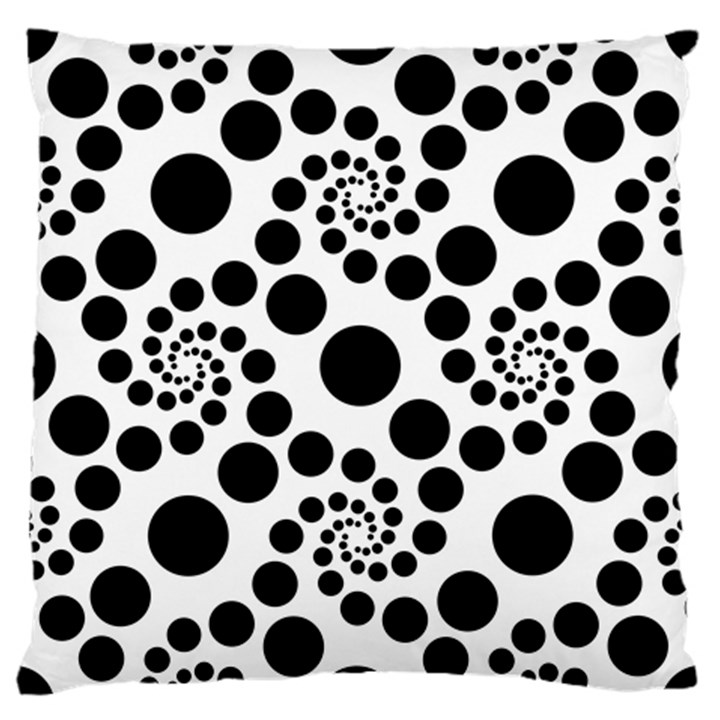 Dot Dots Round Black And White Standard Flano Cushion Case (One Side)