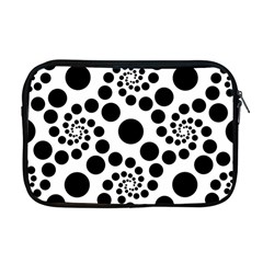 Dot Dots Round Black And White Apple Macbook Pro 17  Zipper Case