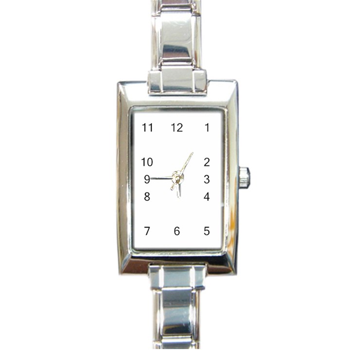 Solid Snow White Christmas Color Rectangle Italian Charm Watch