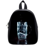 Glass Water Liquid Background School Bags (Small)  Front