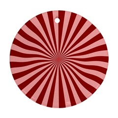 Sun Background Optics Channel Red Ornament (round) by BangZart