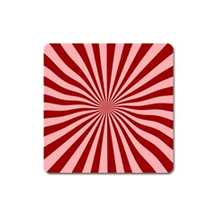 Sun Background Optics Channel Red Square Magnet by BangZart