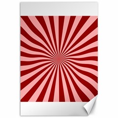 Sun Background Optics Channel Red Canvas 12  X 18   by BangZart