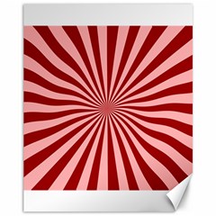 Sun Background Optics Channel Red Canvas 11  X 14   by BangZart