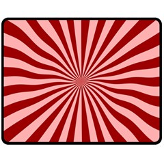 Sun Background Optics Channel Red Double Sided Fleece Blanket (medium) 