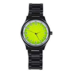 Radial Green Crystals Crystallize Stainless Steel Round Watch