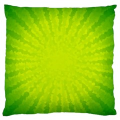 Radial Green Crystals Crystallize Large Flano Cushion Case (one Side)