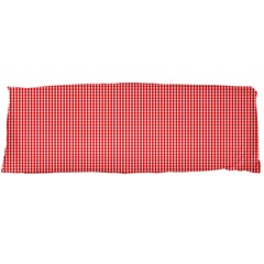 Christmas Red Velvet Mini Gingham Check Plaid Body Pillow Case Dakimakura (two Sides) by PodArtist