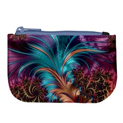 Feather Fractal Artistic Design Large Coin Purse by BangZart