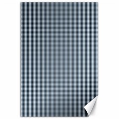 Silent Night Blue Mini Gingham Check Plaid Canvas 20  X 30  