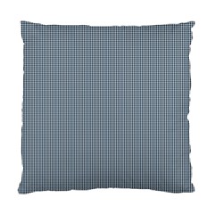 Silent Night Blue Mini Gingham Check Plaid Standard Cushion Case (two Sides)