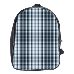 Silent Night Blue Mini Gingham Check Plaid School Bags (xl) 