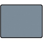 Silent Night Blue Mini Gingham Check Plaid Double Sided Fleece Blanket (Medium)  58.8 x47.4  Blanket Back