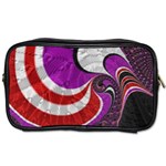 Fractal Art Red Design Pattern Toiletries Bags 2-Side Front