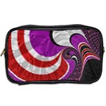 Fractal Art Red Design Pattern Toiletries Bags 2-Side Back