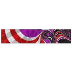 Fractal Art Red Design Pattern Flano Scarf (small)