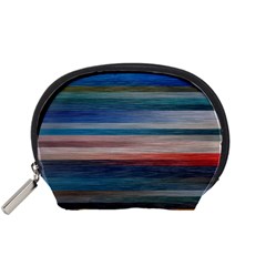 Background Horizontal Lines Accessory Pouches (small) 