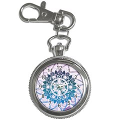 Mandalas Symmetry Meditation Round Key Chain Watches