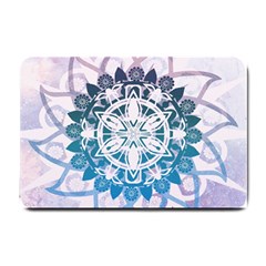 Mandalas Symmetry Meditation Round Small Doormat  by BangZart