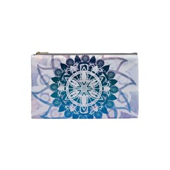 Mandalas Symmetry Meditation Round Cosmetic Bag (small)  by BangZart