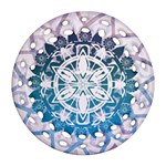 Mandalas Symmetry Meditation Round Ornament (Round Filigree) Front