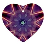 Abstract Glow Kaleidoscopic Light Heart Ornament (Two Sides) Front