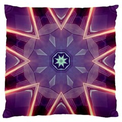 Abstract Glow Kaleidoscopic Light Large Cushion Case (two Sides) by BangZart