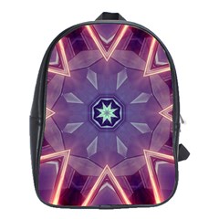 Abstract Glow Kaleidoscopic Light School Bags (xl) 