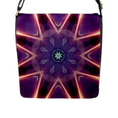 Abstract Glow Kaleidoscopic Light Flap Messenger Bag (l)  by BangZart