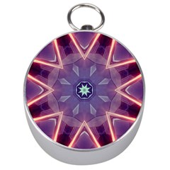 Abstract Glow Kaleidoscopic Light Silver Compasses