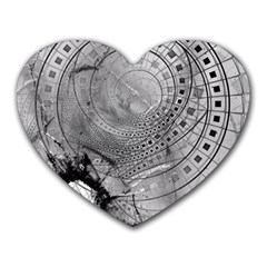 Fragmented Fractal Memories And Gunpowder Glass Heart Mousepads by jayaprime