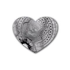 Fragmented Fractal Memories And Gunpowder Glass Heart Coaster (4 Pack)  by jayaprime