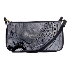 Fragmented Fractal Memories And Gunpowder Glass Shoulder Clutch Bags by jayaprime