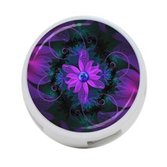 Beautiful Ultraviolet Lilac Orchid Fractal Flowers 4-port Usb Hub (two Sides)  by jayaprime