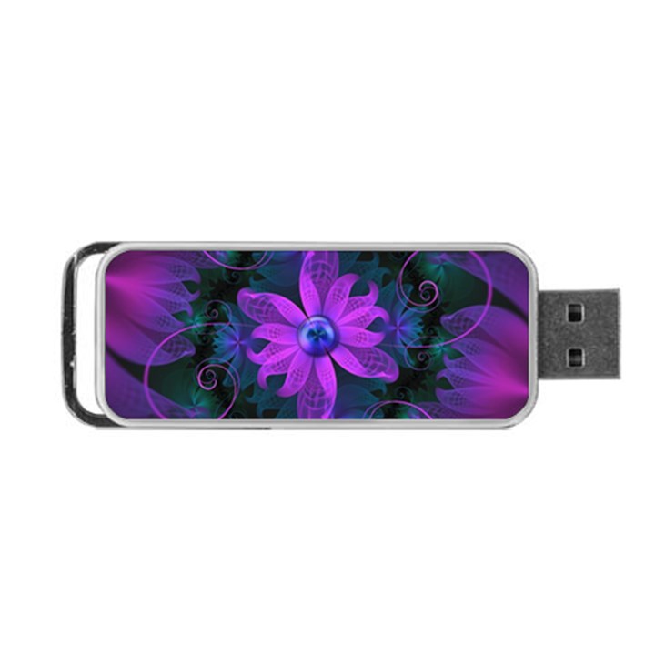 Beautiful Ultraviolet Lilac Orchid Fractal Flowers Portable USB Flash (Two Sides)