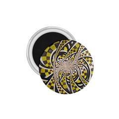 Liquid Taxi Cab, A Yellow Checkered Retro Fractal 1 75  Magnets by jayaprime